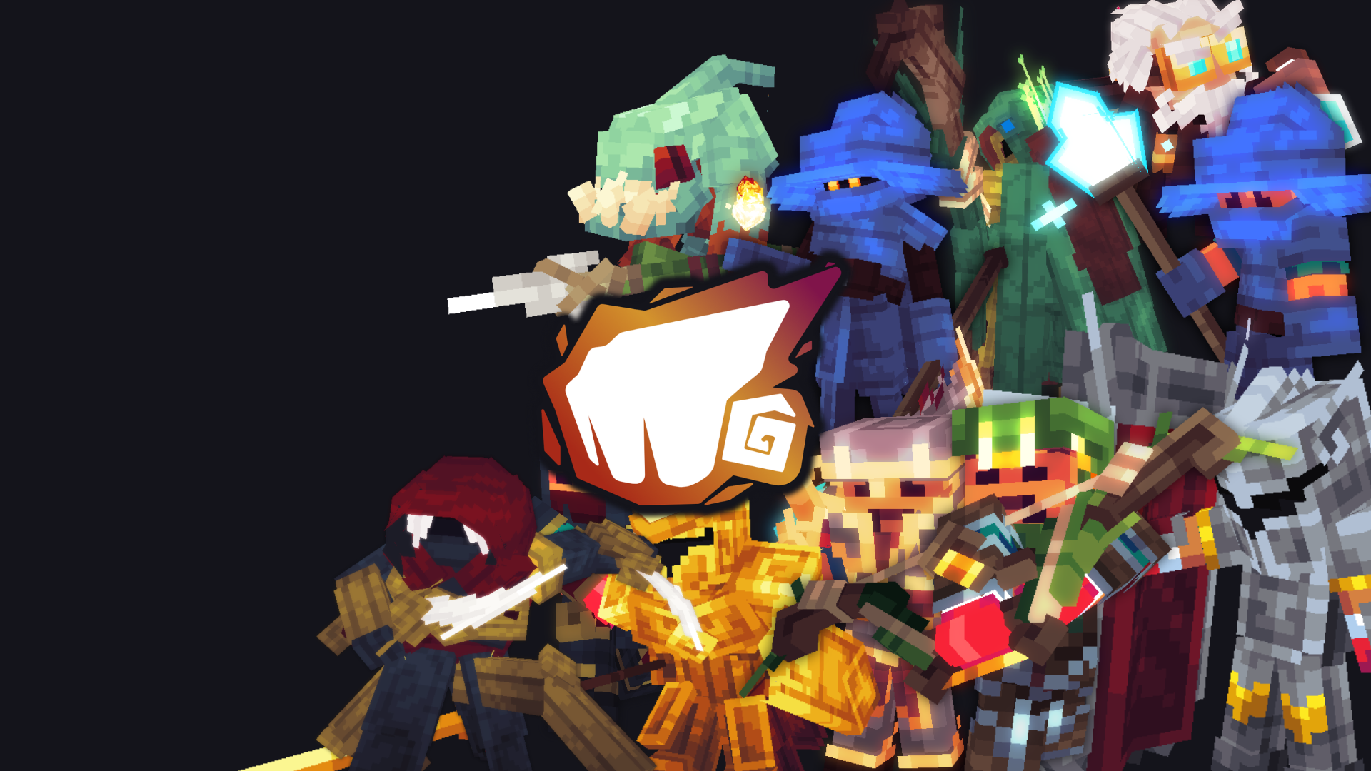 A RuneFist Studios collage of original Minecraft characters
